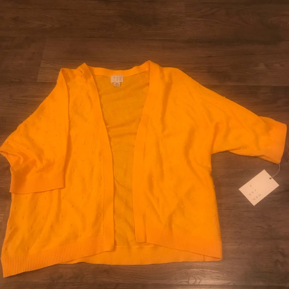 Yellow dotted cardigan